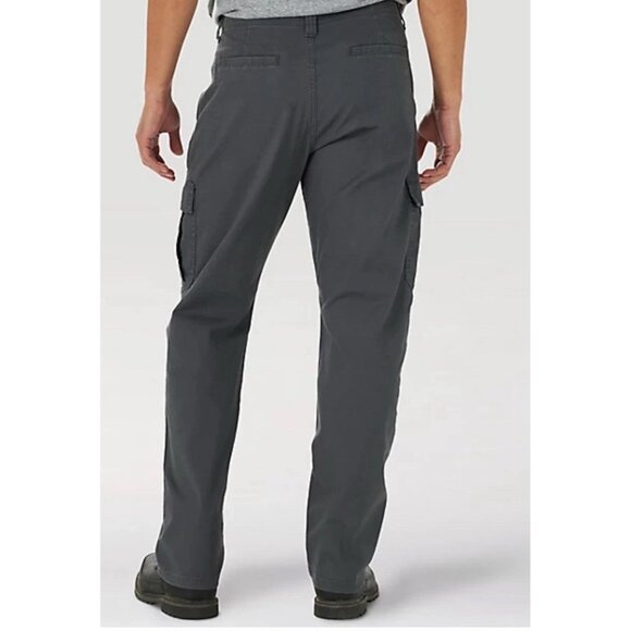 WRANGLER MEN'S FIVE STAR PREMIUM RELAXED FIT FLEX CARGO PANT 40 X 32 Grey - Picture 2 of 10